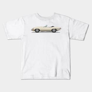 Jaguar E Type Roadster Old English White Kids T-Shirt